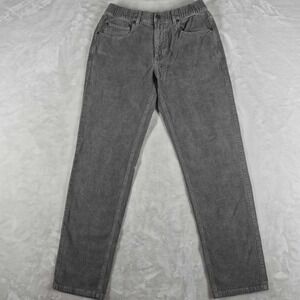 Bearbottom Corduroy Pants Men's Medium Gray 30" Inseam Comfort Elastic Waist